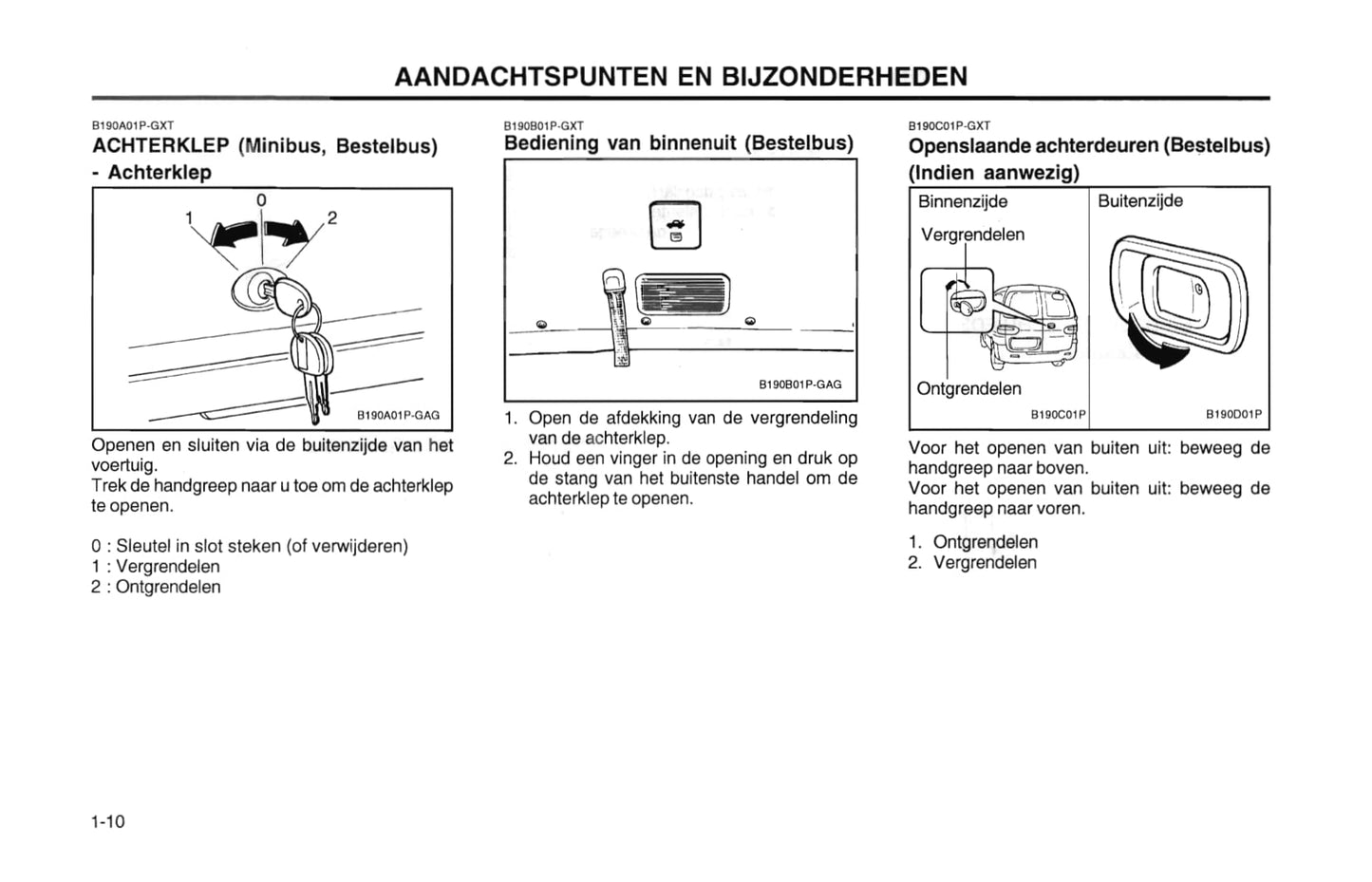 2000-2001 Hyundai H-1 Gebruikershandleiding | Nederlands