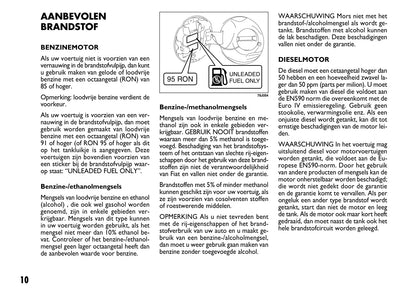 2008-2009 Fiat Sedici Gebruikershandleiding | Nederlands