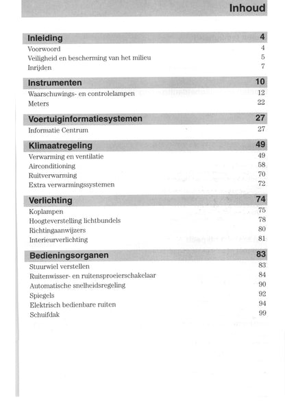 2006-2007 Ford Focus Gebruikershandleiding | Nederlands