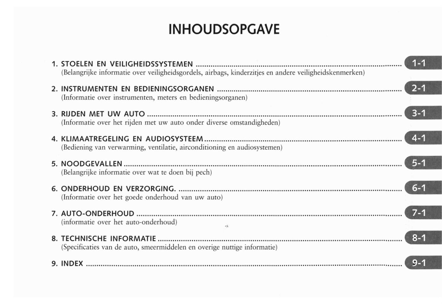 2006-2011 Chevrolet Captiva Owner's Manual | Dutch