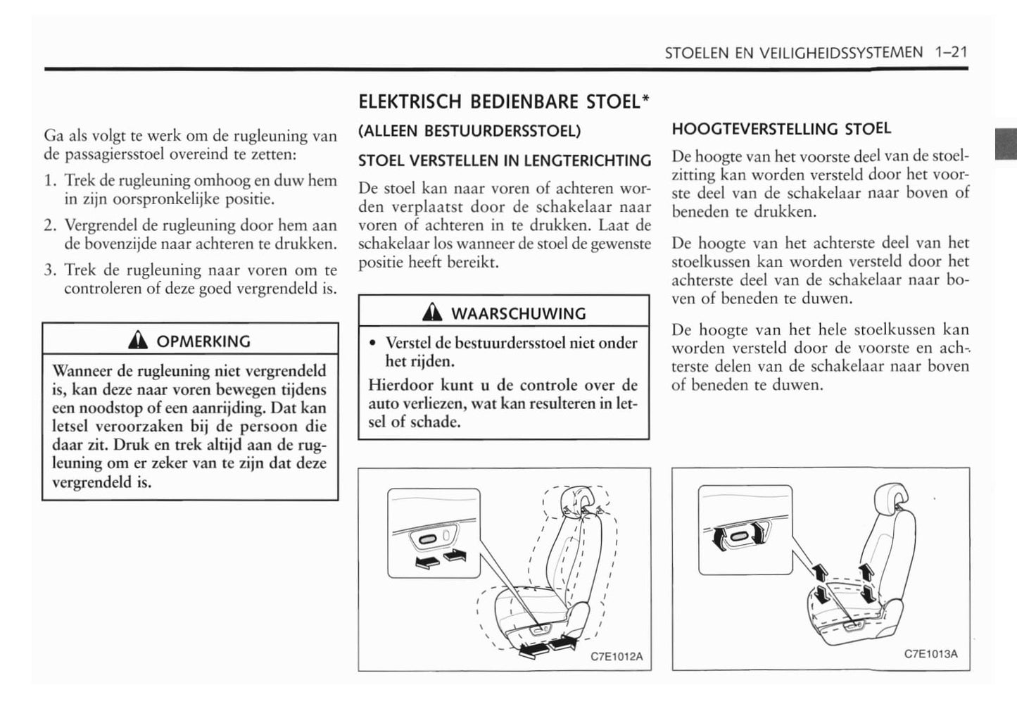 2006-2011 Chevrolet Captiva Owner's Manual | Dutch