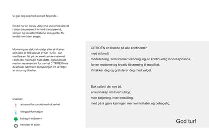 2012-2014 Citroën C-Zero Gebruikershandleiding | Noors