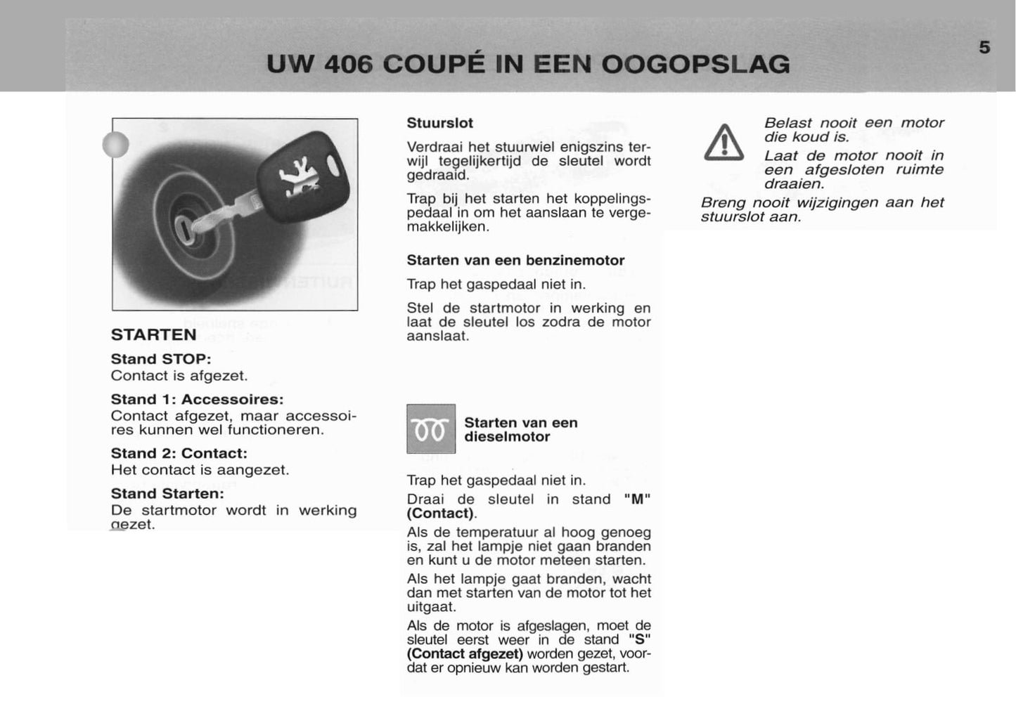 2003-2004 Peugeot 406 Coupé Gebruikershandleiding | Nederlands