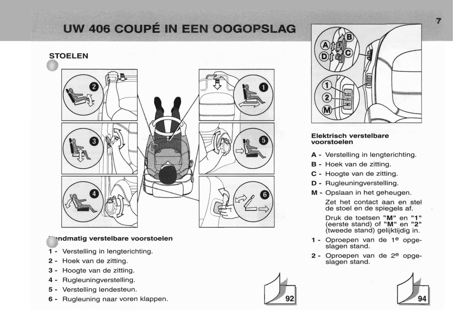 2003-2004 Peugeot 406 Coupé Gebruikershandleiding | Nederlands