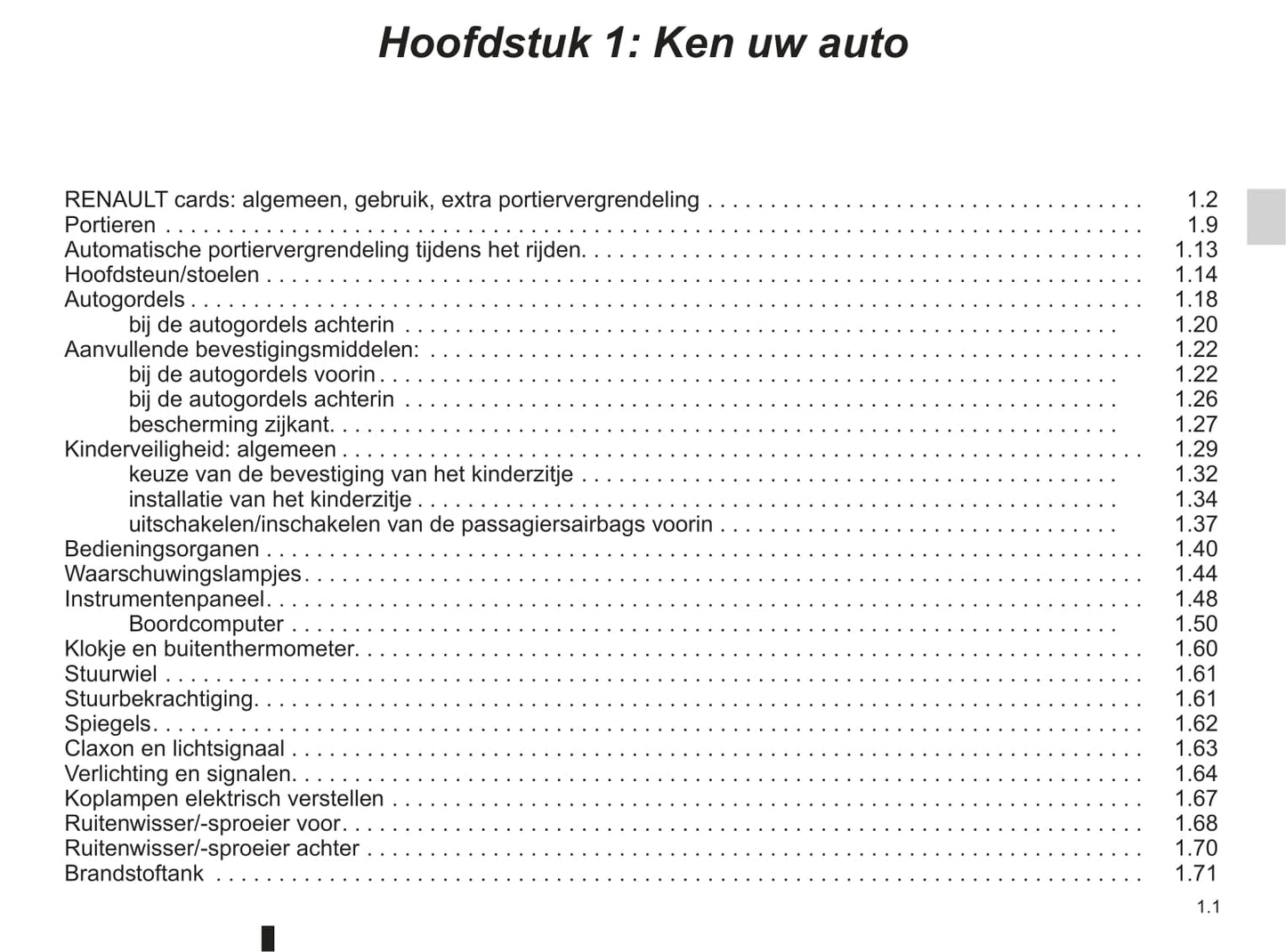 2010-2011 Renault Koleos Owner's Manual | Dutch