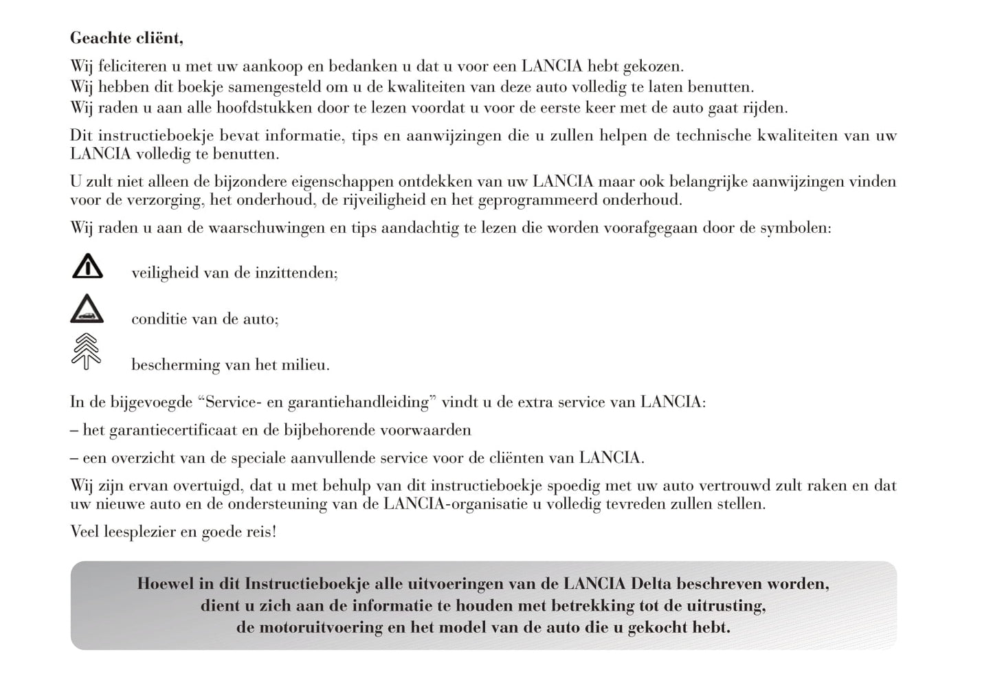 2011-2014 Lancia Delta Owner's Manual | Dutch