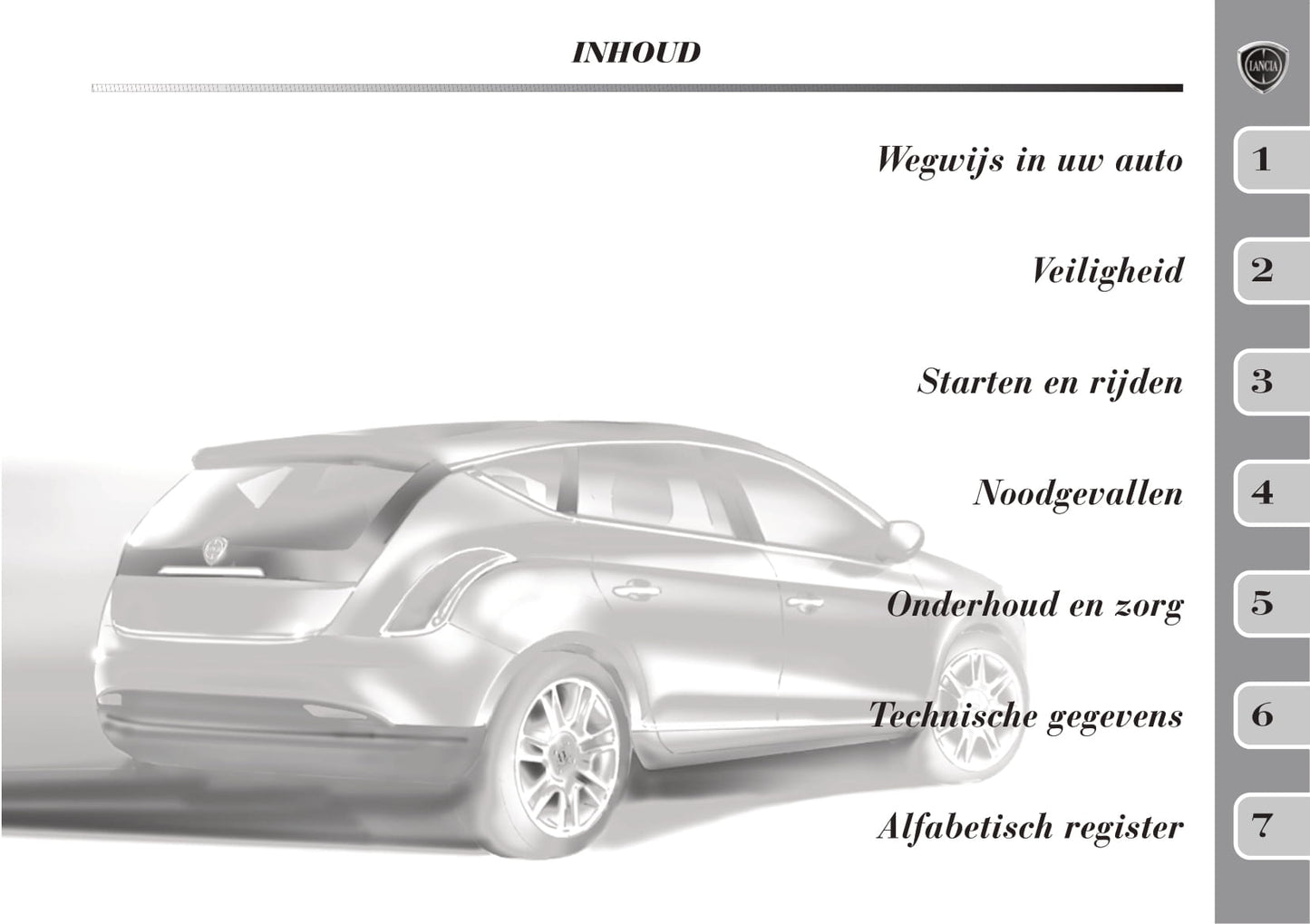 2011-2014 Lancia Delta Owner's Manual | Dutch