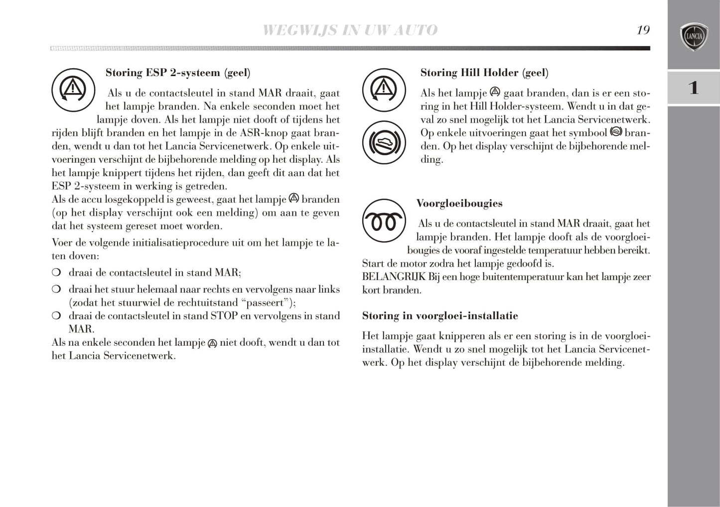 2011-2014 Lancia Delta Owner's Manual | Dutch