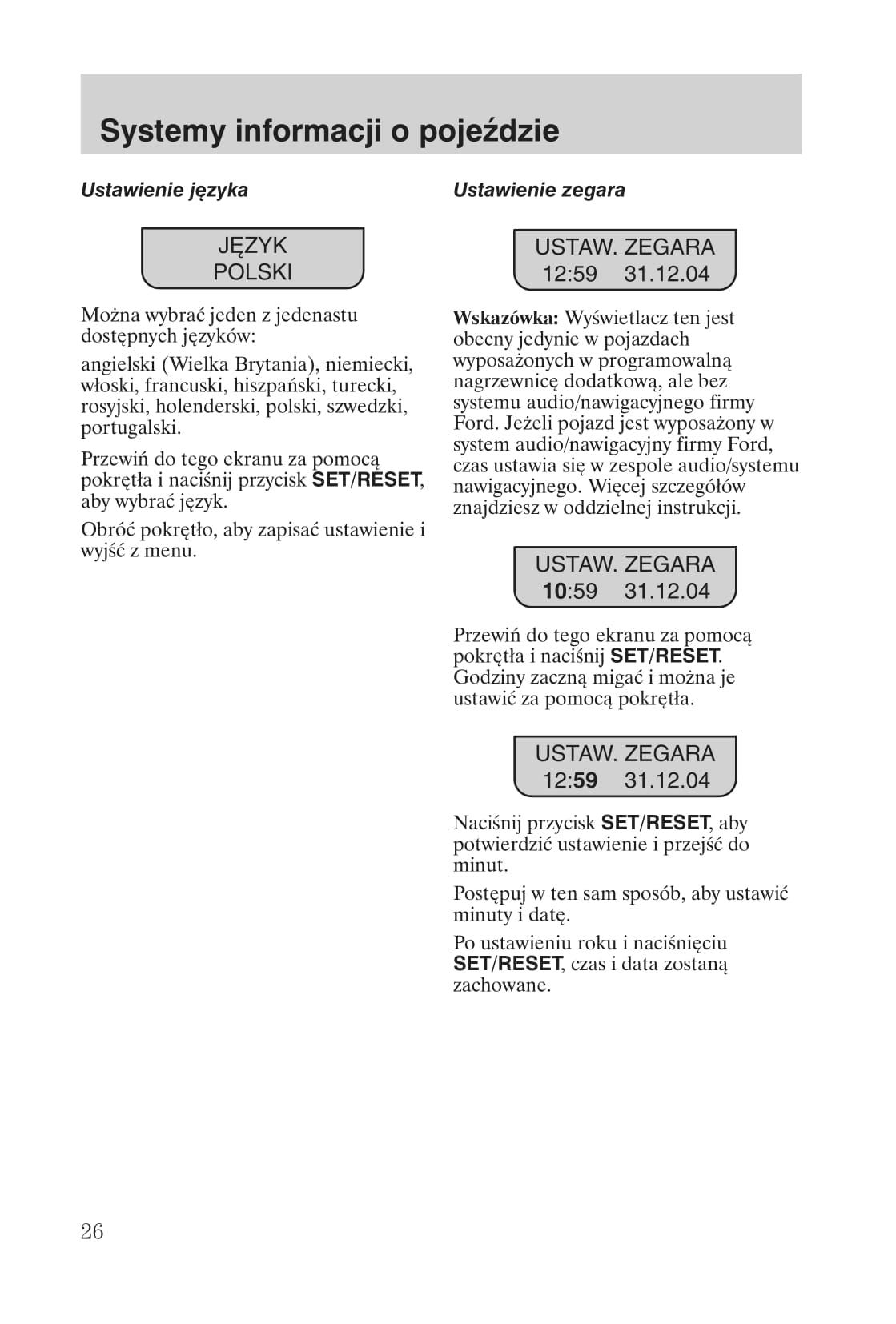 2008-2011 Ford Focus Gebruikershandleiding | Pools