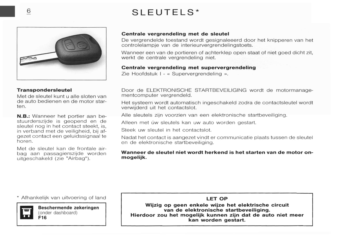 2002-2003 Citroën C3 Owner's Manual | Dutch