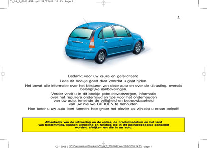 2005-2009 Citroën C3 Manuel du propriétaire | Néerlandais