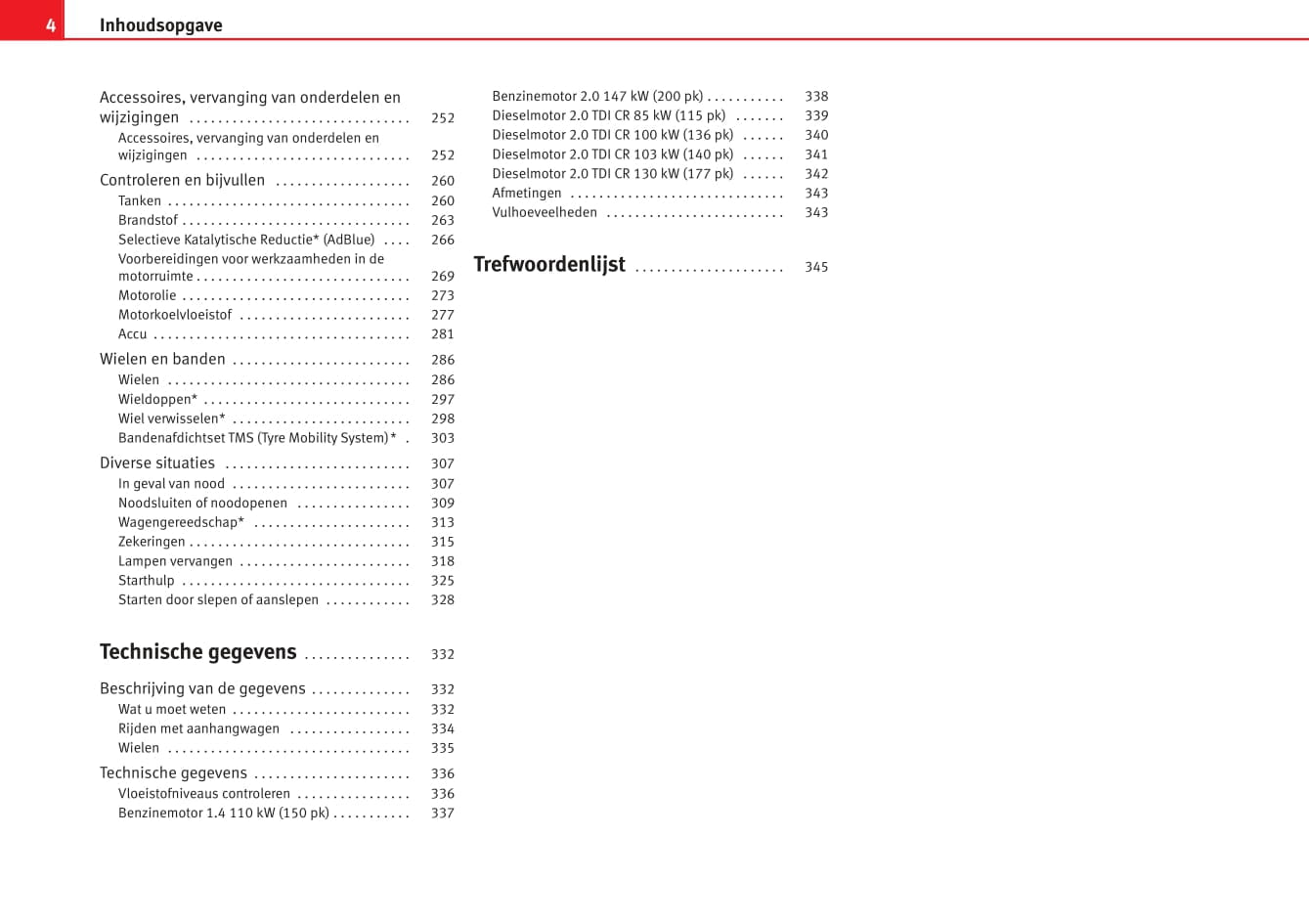 2014-2015 Seat Alhambra Owner's Manual | Dutch