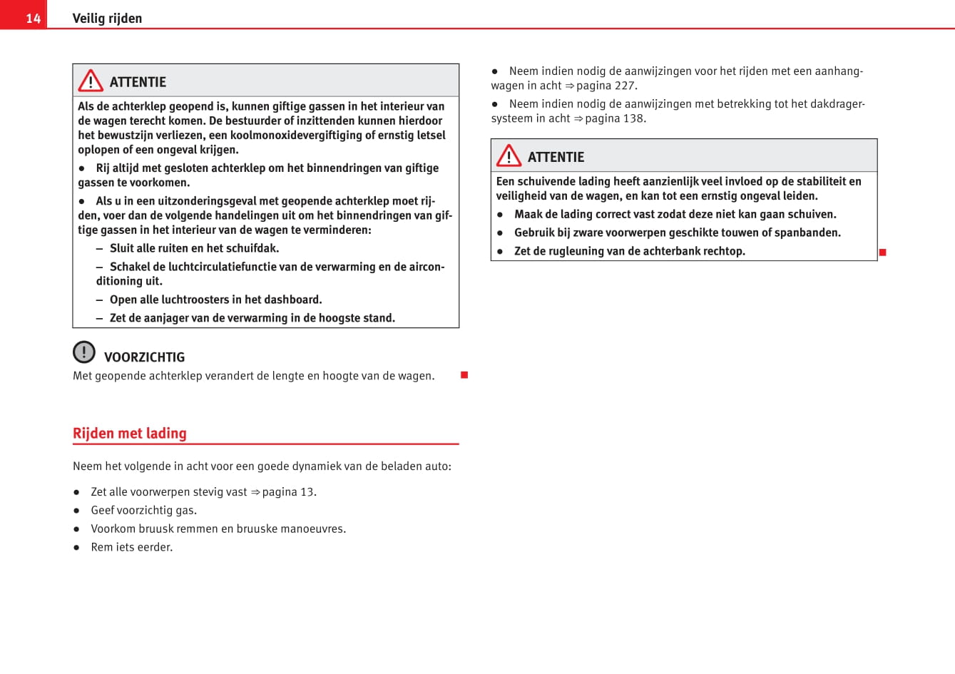 2014-2015 Seat Alhambra Owner's Manual | Dutch