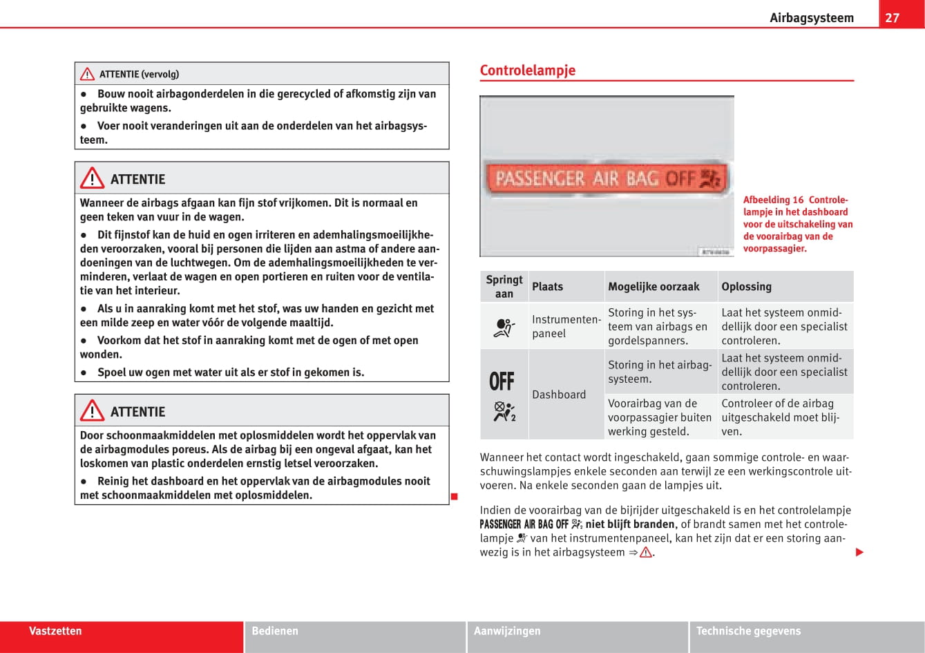 2014-2015 Seat Alhambra Owner's Manual | Dutch