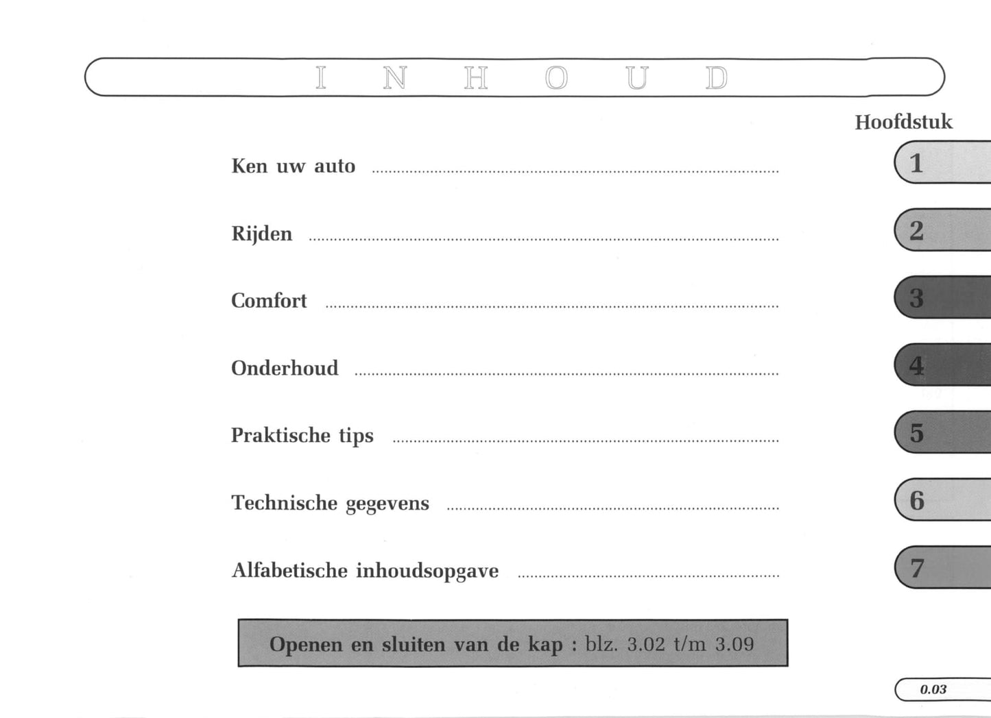 1997-1998 Renault Mégane Cabriolet/Mégane Cabrio Owner's Manual | Dutch