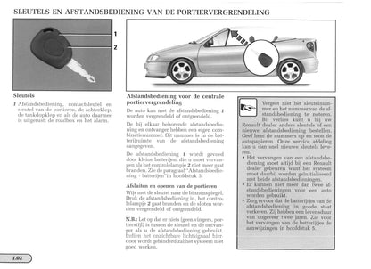 1997-1998 Renault Mégane Cabriolet/Mégane Cabrio Owner's Manual | Dutch