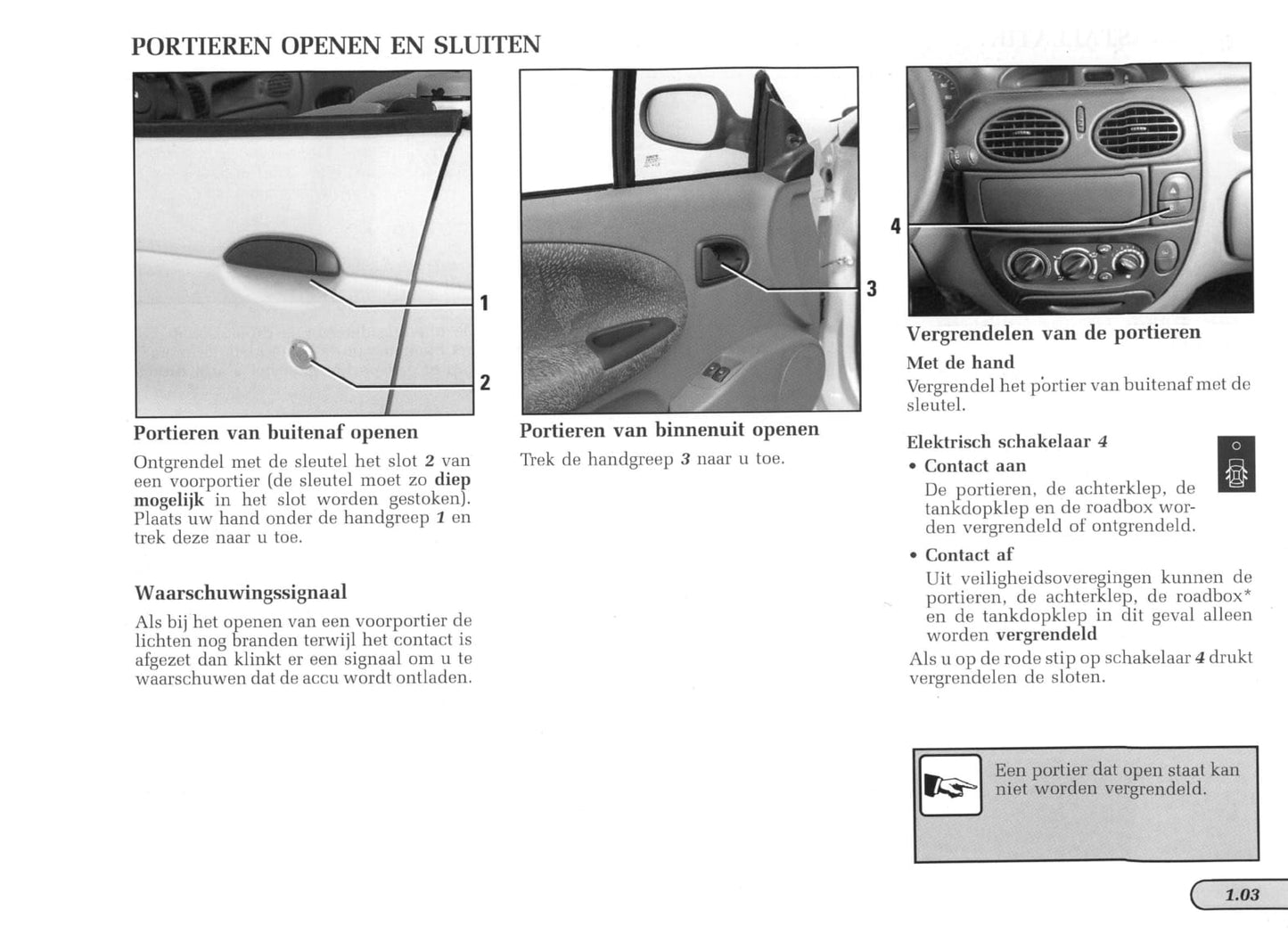 1997-1998 Renault Mégane Cabriolet/Mégane Cabrio Owner's Manual | Dutch