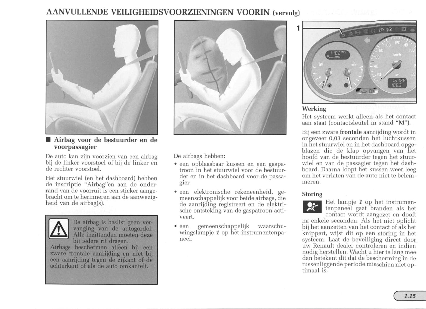 1997-1998 Renault Mégane Cabriolet/Mégane Cabrio Owner's Manual | Dutch