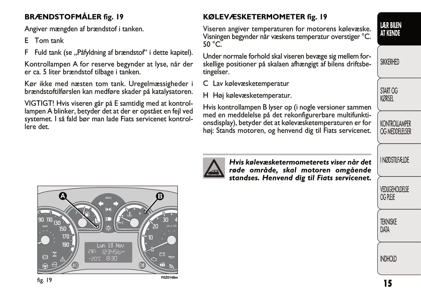 2011-2012 Fiat Panda Bedienungsanleitung | Dansk