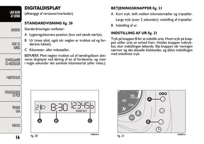 2011-2012 Fiat Panda Bedienungsanleitung | Dansk