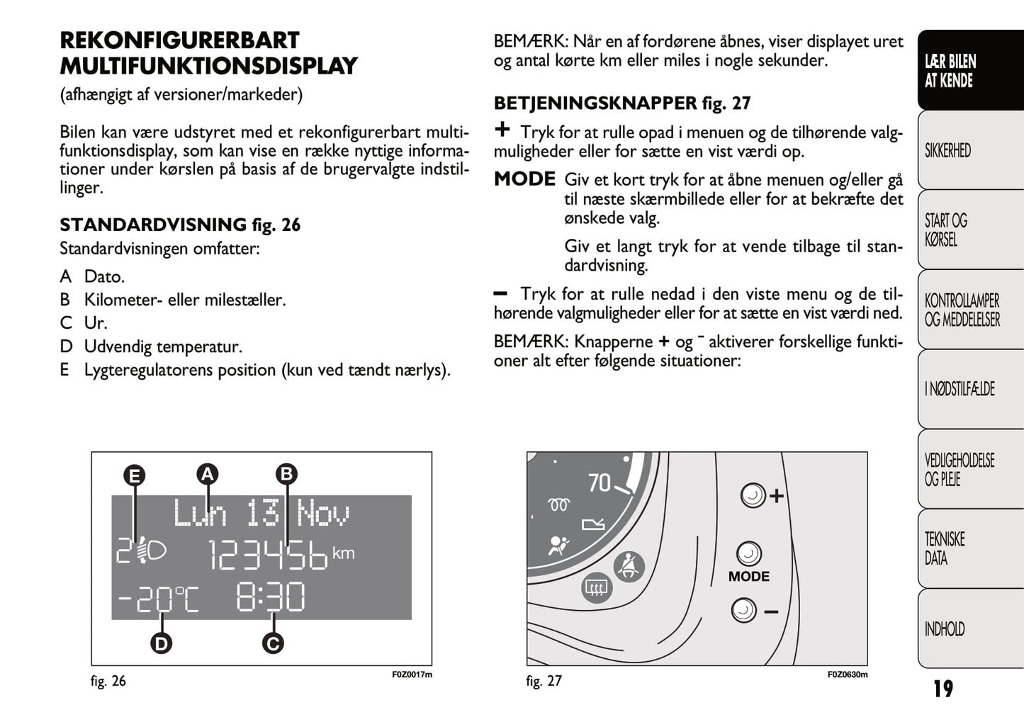 2011-2012 Fiat Panda Bedienungsanleitung | Dansk