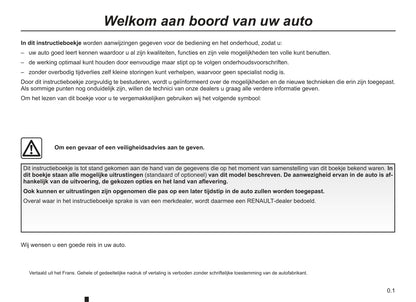 2011-2012 Renault Scénic/Grand Scénic Owner's Manual | Dutch