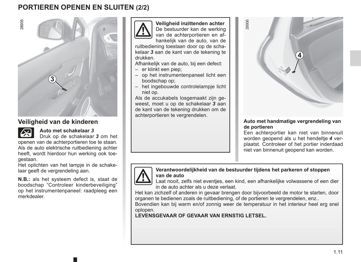 2011-2012 Renault Scénic/Grand Scénic Owner's Manual | Dutch