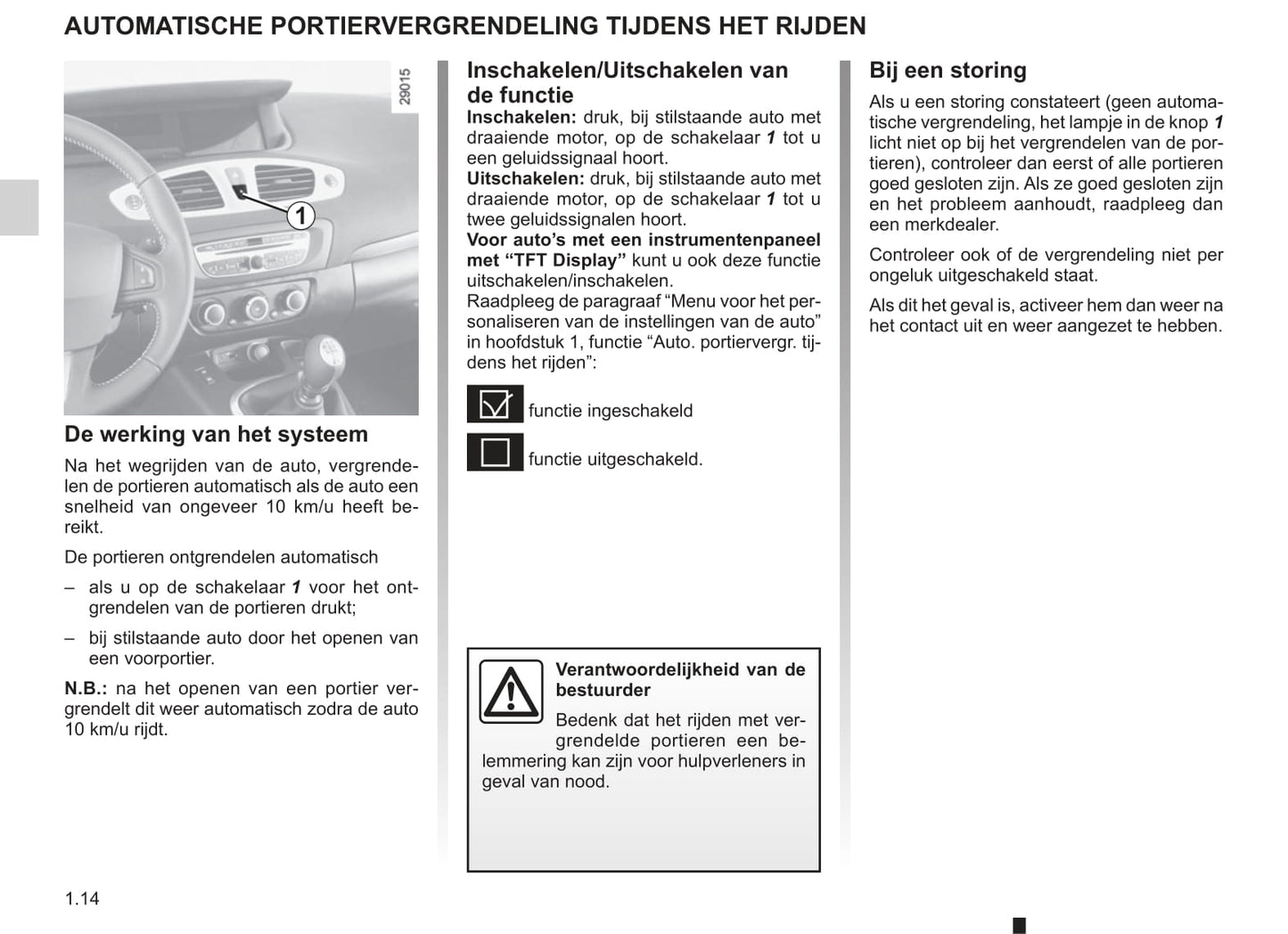 2011-2012 Renault Scénic/Grand Scénic Owner's Manual | Dutch