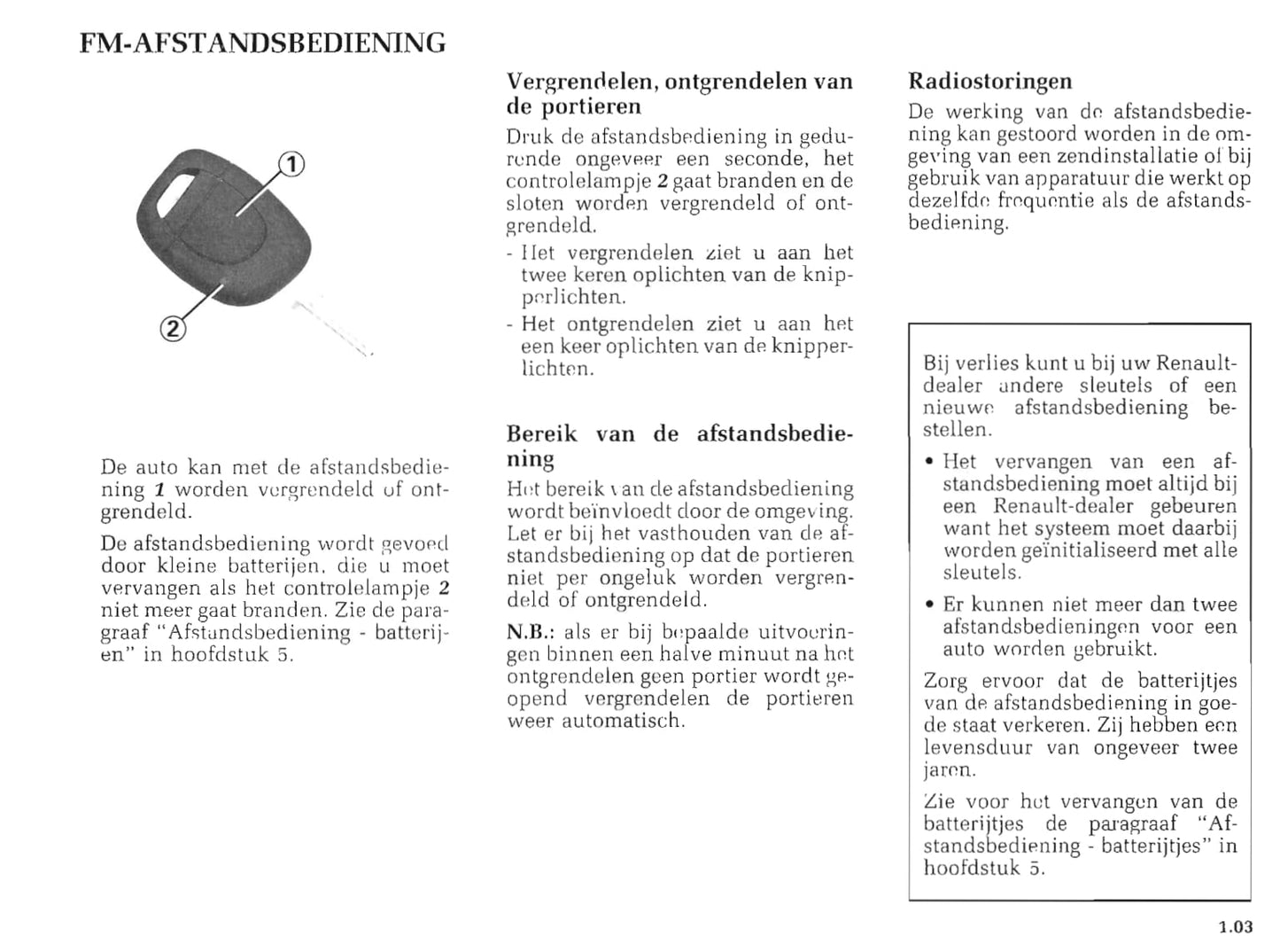 1999-2000 Renault Master Owner's Manual | Dutch