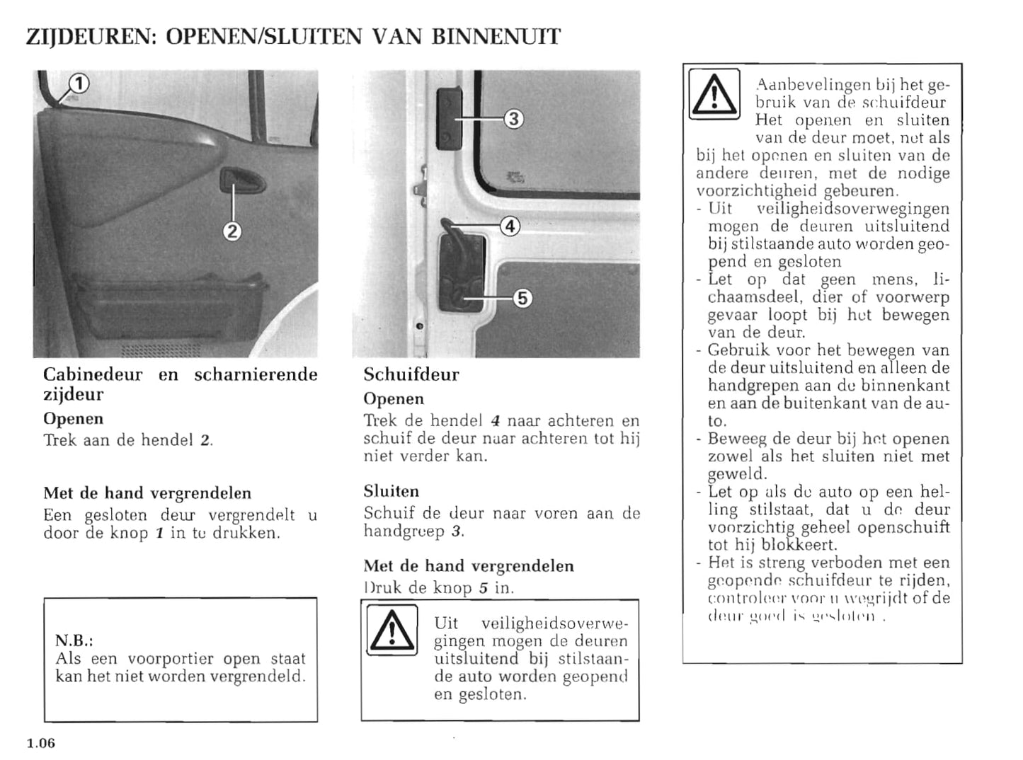 1999-2000 Renault Master Owner's Manual | Dutch