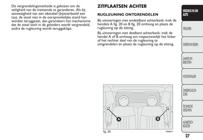 2013-2014 Fiat 500 Owner's Manual | Dutch