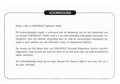 2005-2010 Chevrolet Matiz Owner's Manual | Dutch