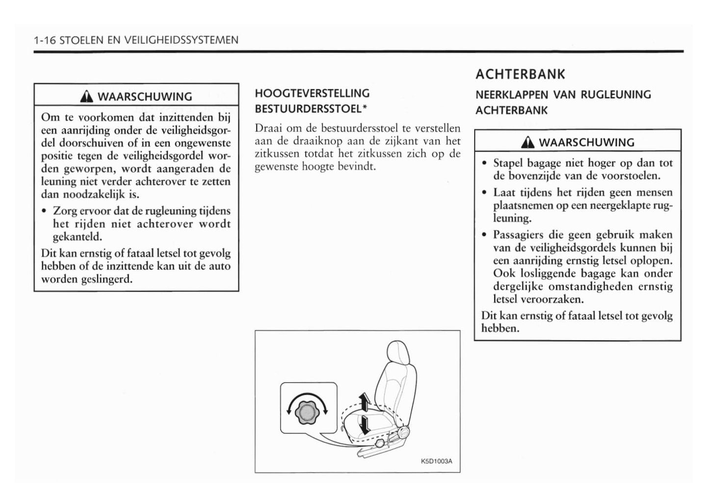 2005-2010 Chevrolet Matiz Owner's Manual | Dutch