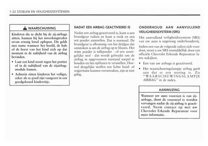 2005-2010 Chevrolet Matiz Owner's Manual | Dutch