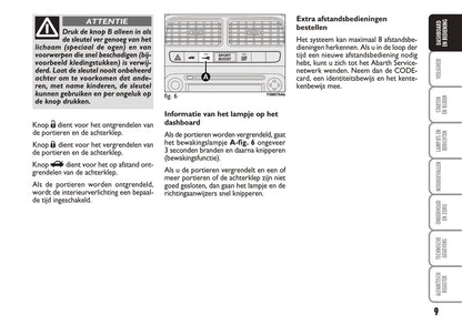 2007-2010 Abarth Grande Punto Owner's Manual | Dutch