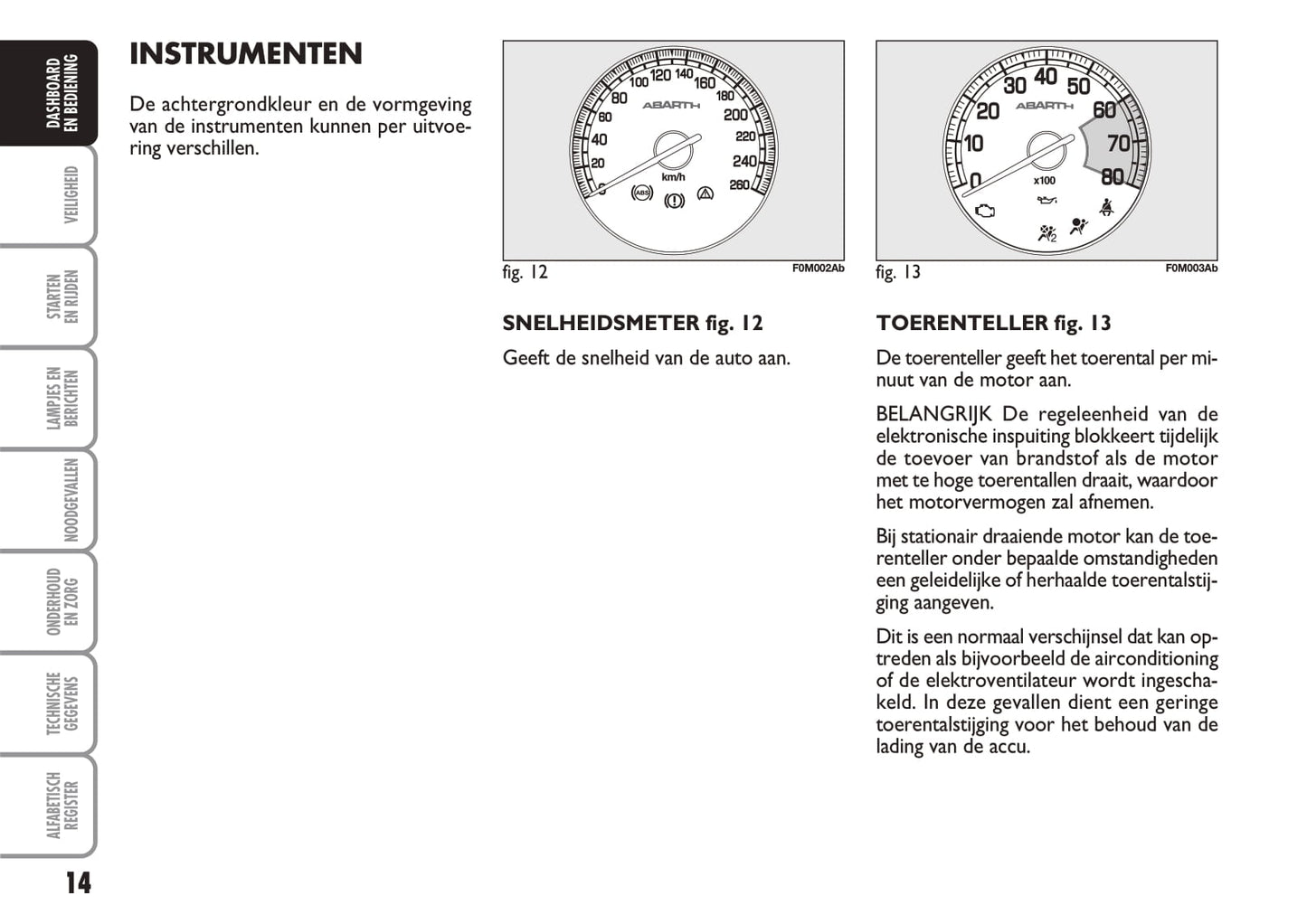 2007-2010 Abarth Grande Punto Owner's Manual | Dutch