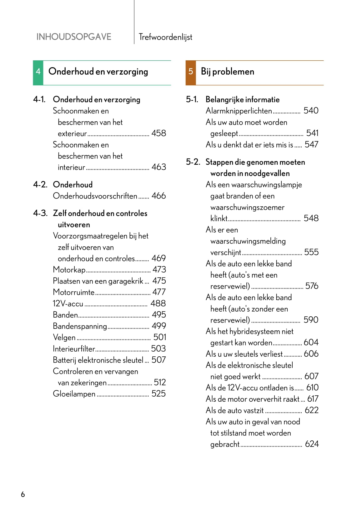 2011-2012 Lexus CT 200h Owner's Manual | Dutch