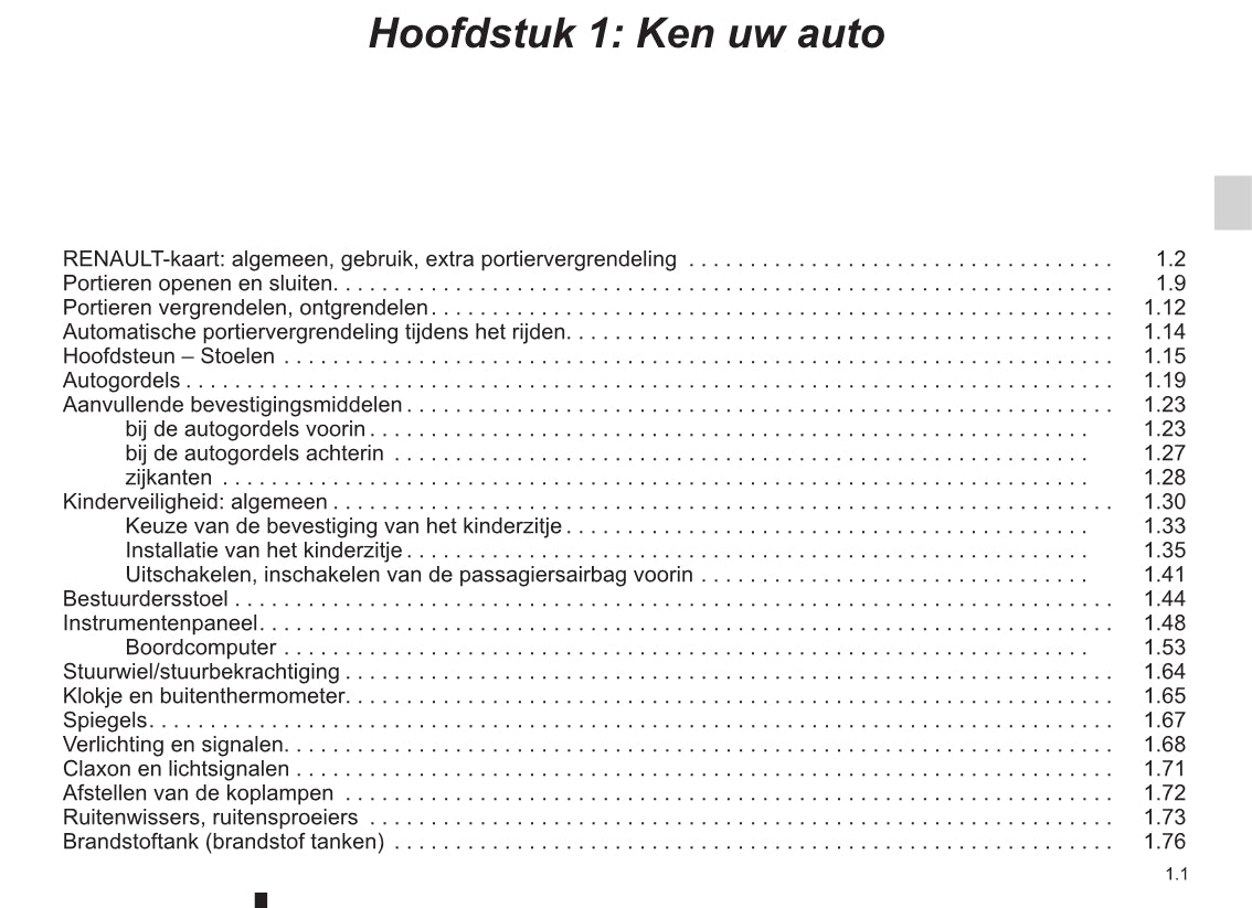 2015-2016 Renault Clio Owner's Manual | Dutch