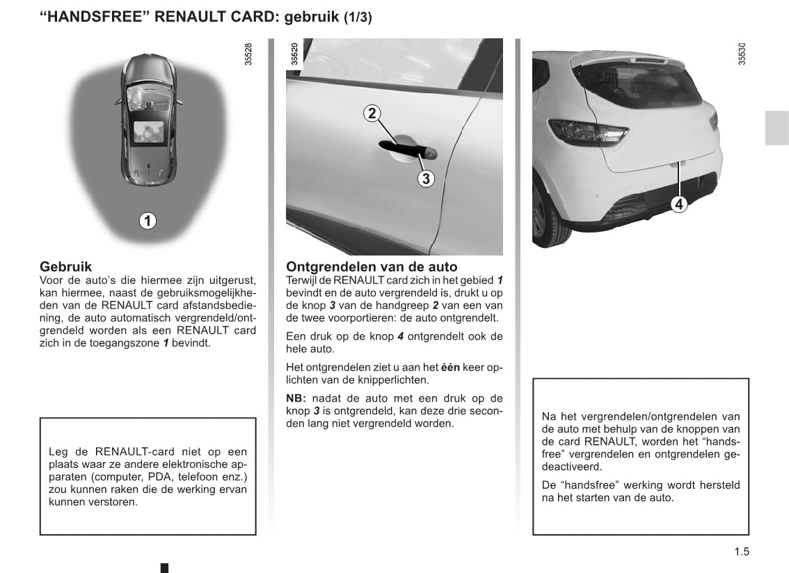 2015-2016 Renault Clio Owner's Manual | Dutch