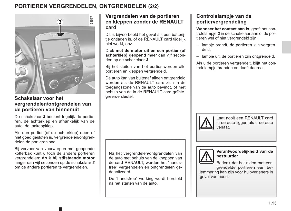 2015-2016 Renault Clio Owner's Manual | Dutch