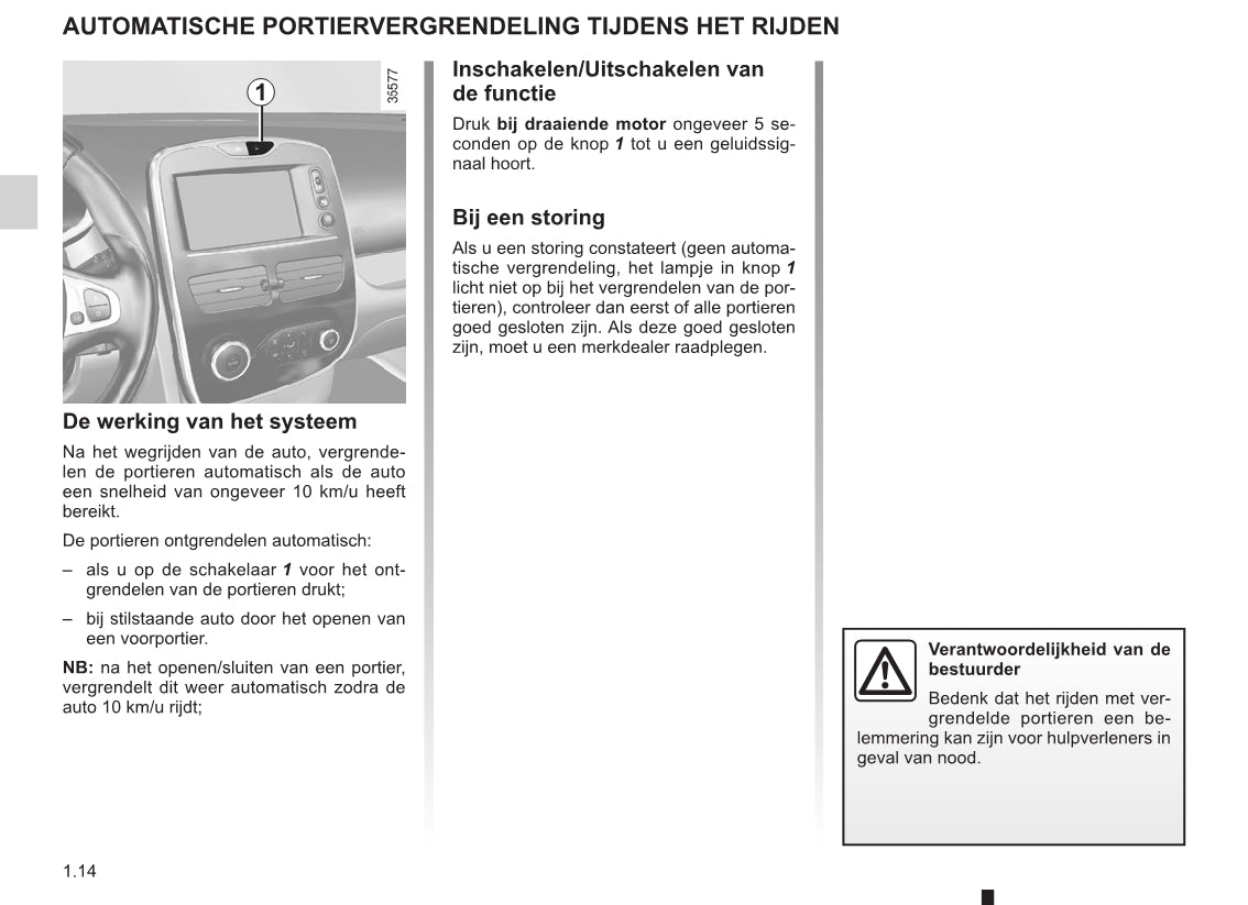 2015-2016 Renault Clio Owner's Manual | Dutch