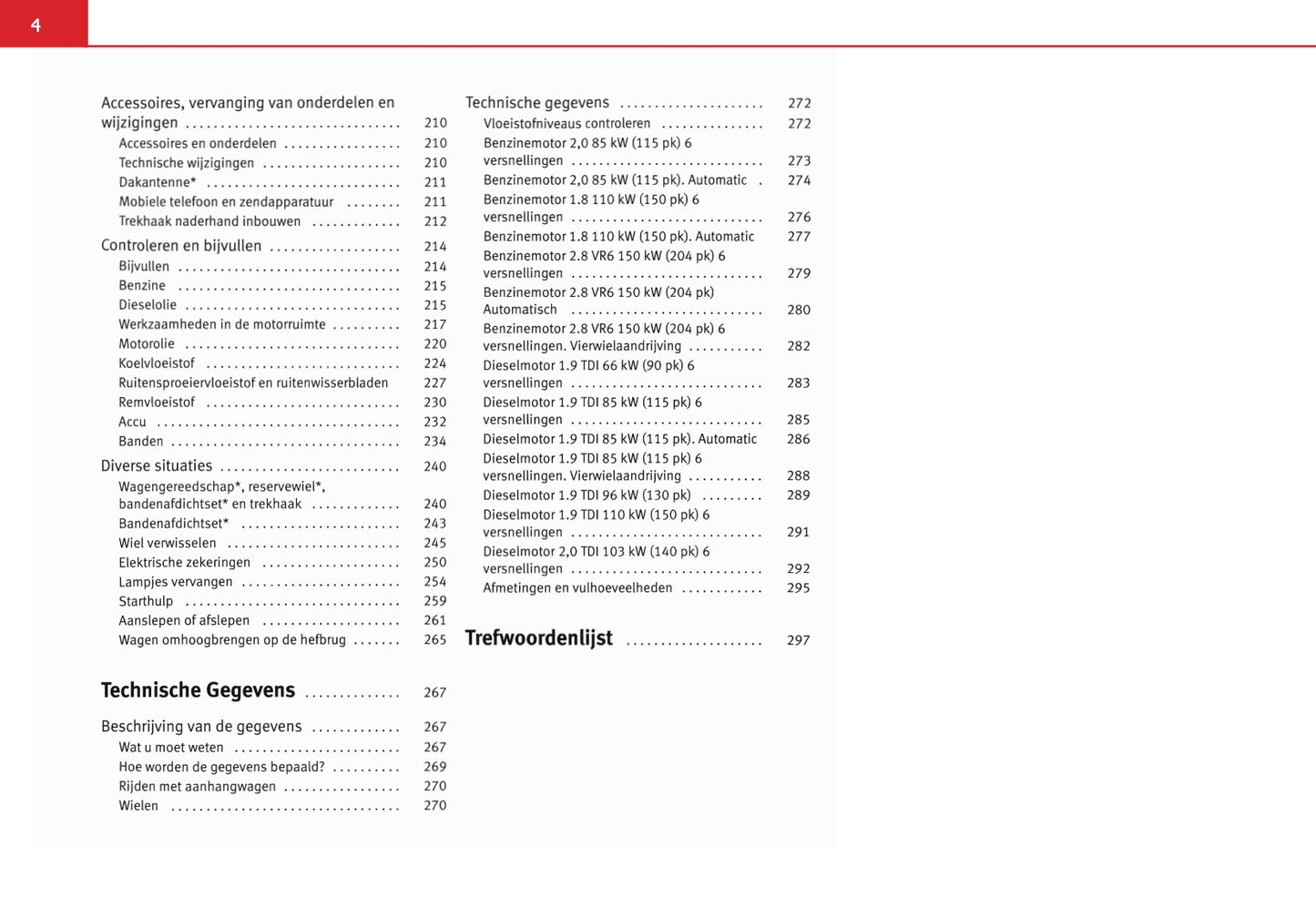 2005-2006 Seat Alhambra Owner's Manual | Dutch