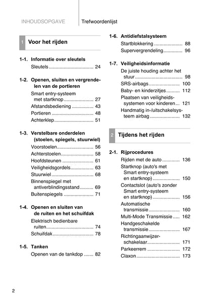 2012-2013 Toyota Auris Owner's Manual | Dutch