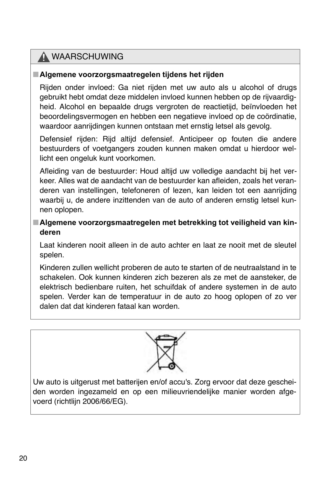 2012-2013 Toyota Auris Owner's Manual | Dutch