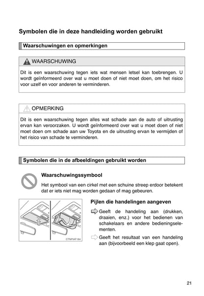 2012-2013 Toyota Auris Owner's Manual | Dutch