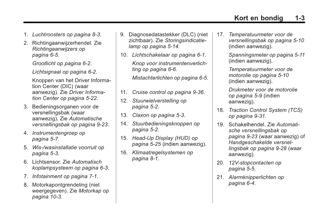 2013-2014 Chevrolet Camaro Owner's Manual | Dutch