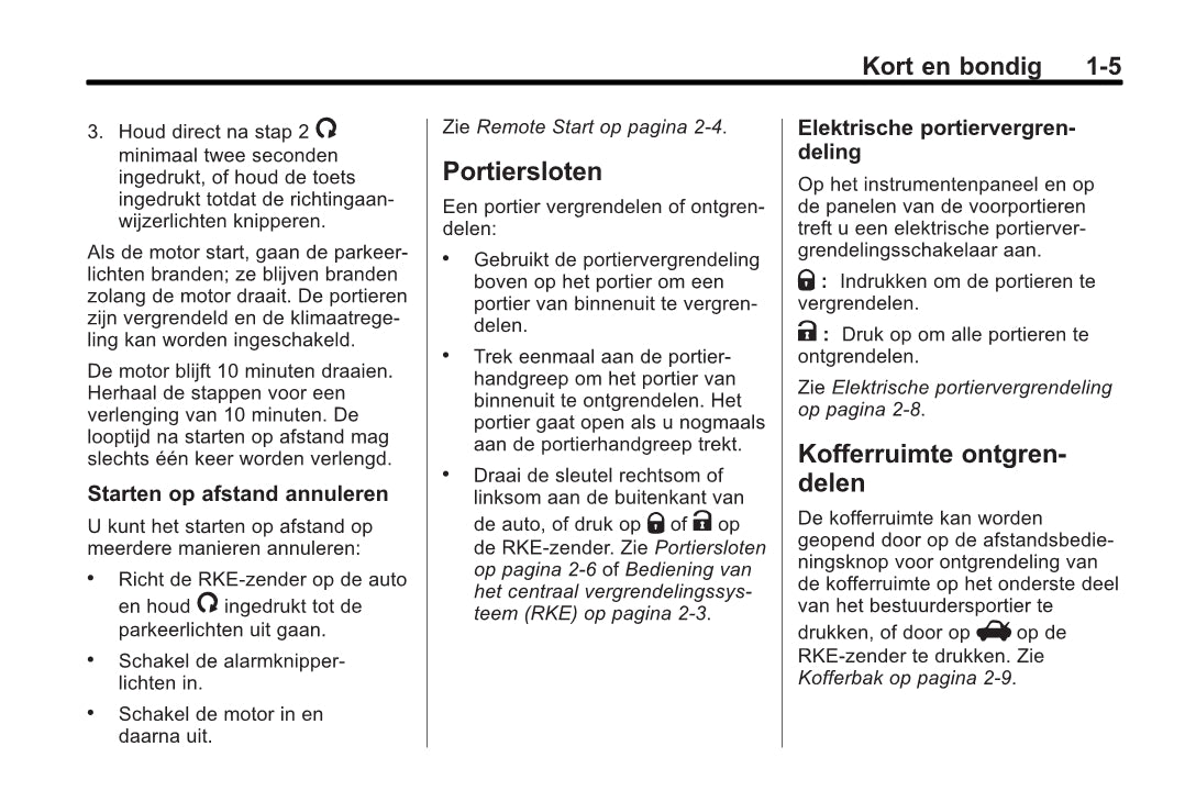 2013-2014 Chevrolet Camaro Owner's Manual | Dutch