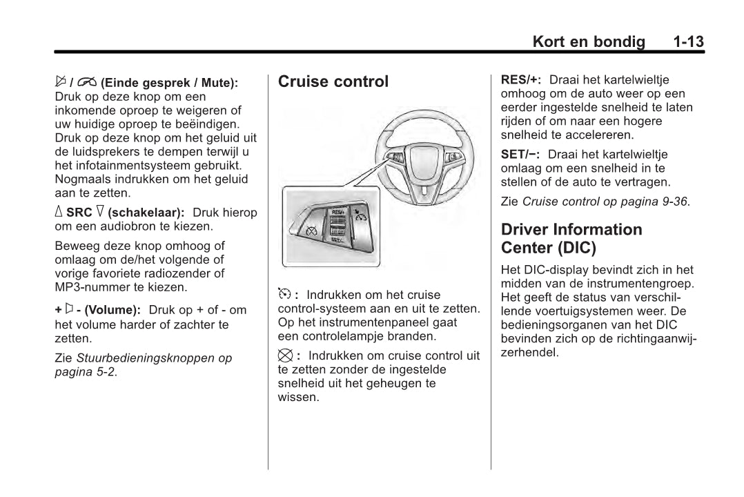 2013-2014 Chevrolet Camaro Owner's Manual | Dutch