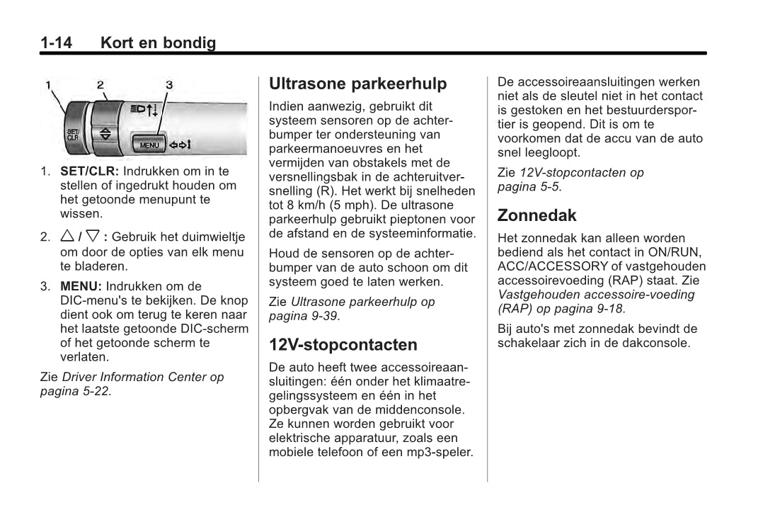 2013-2014 Chevrolet Camaro Owner's Manual | Dutch