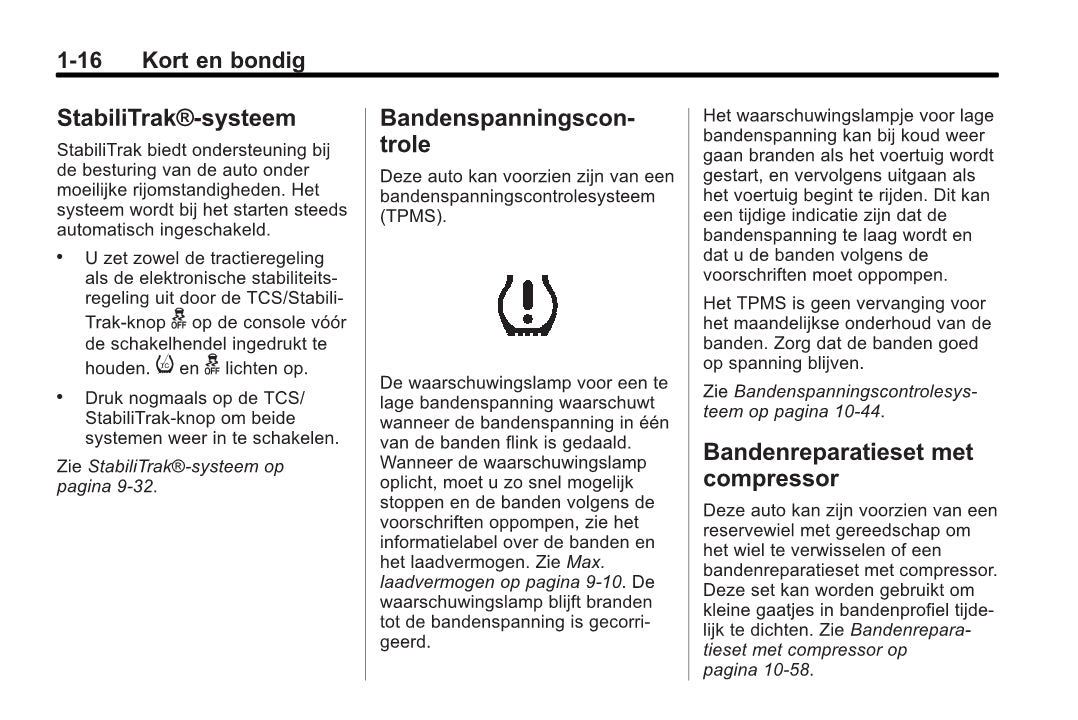 2013-2014 Chevrolet Camaro Owner's Manual | Dutch